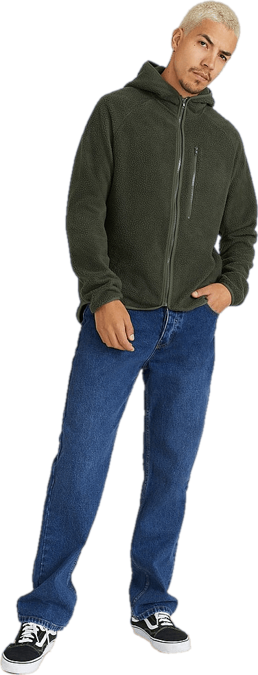 Soft Pile Zip Hood Green - Bild 4