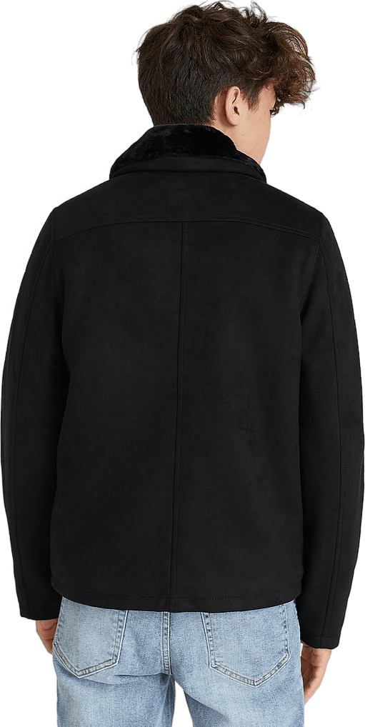Teddy Fake Suede Jacket Black - Bild 2