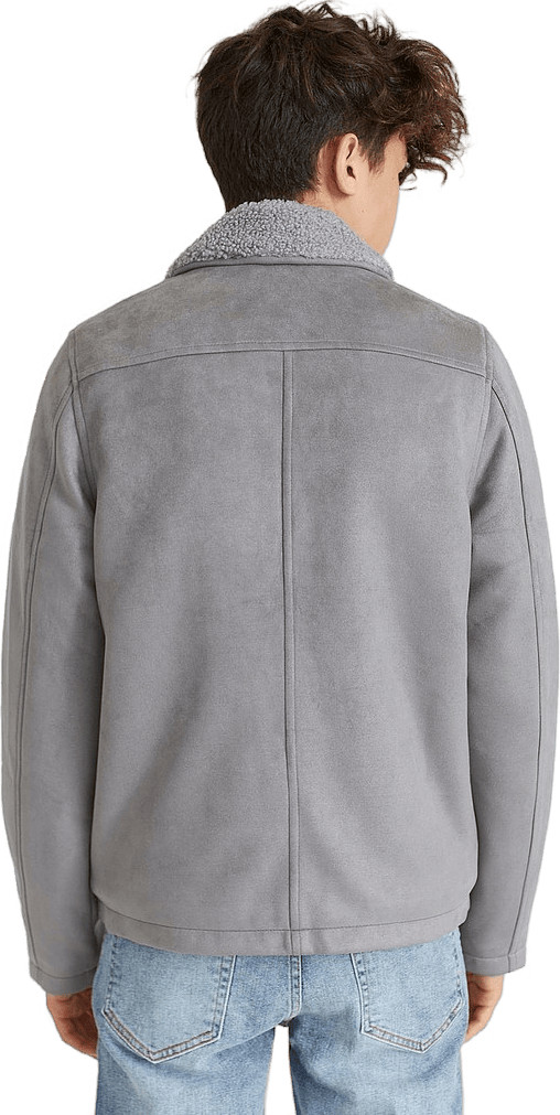 Teddy Fake Suede Jacket Grey - Bild 2