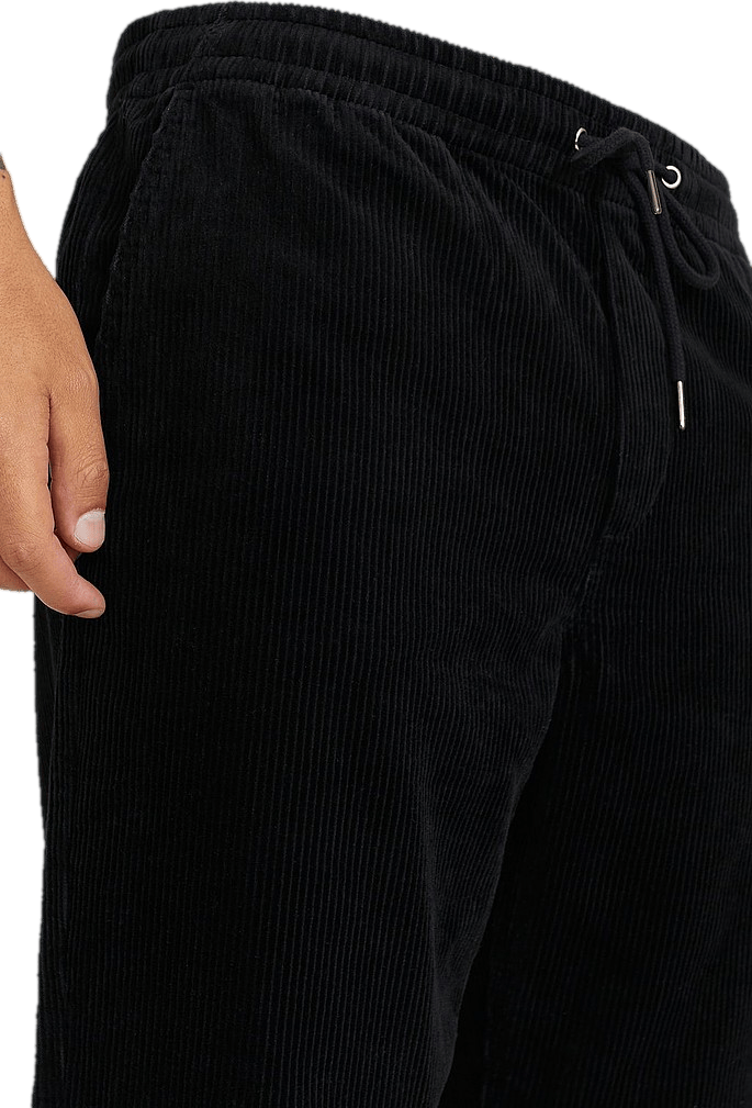 Regular Cord Trousers Black