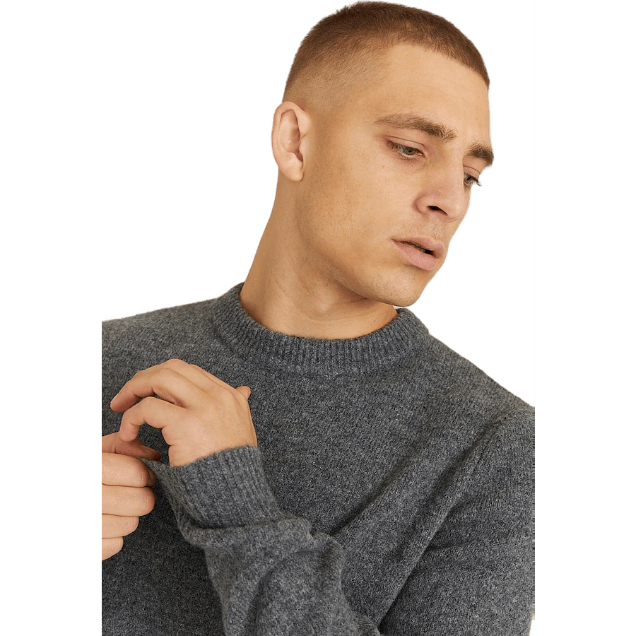 Woolblend Crew Dark Greymelange