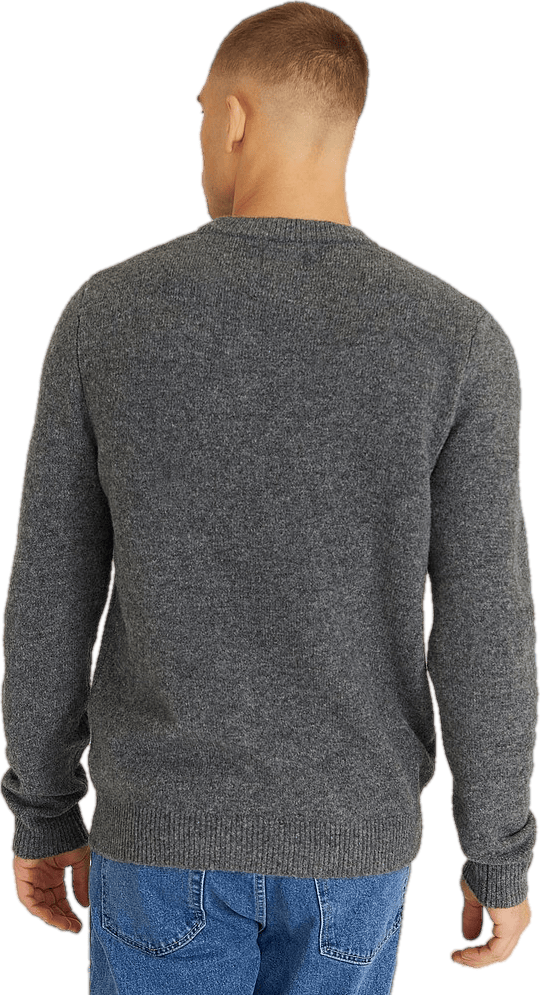 Woolblend Crew Dark Greymelange - Bild 2