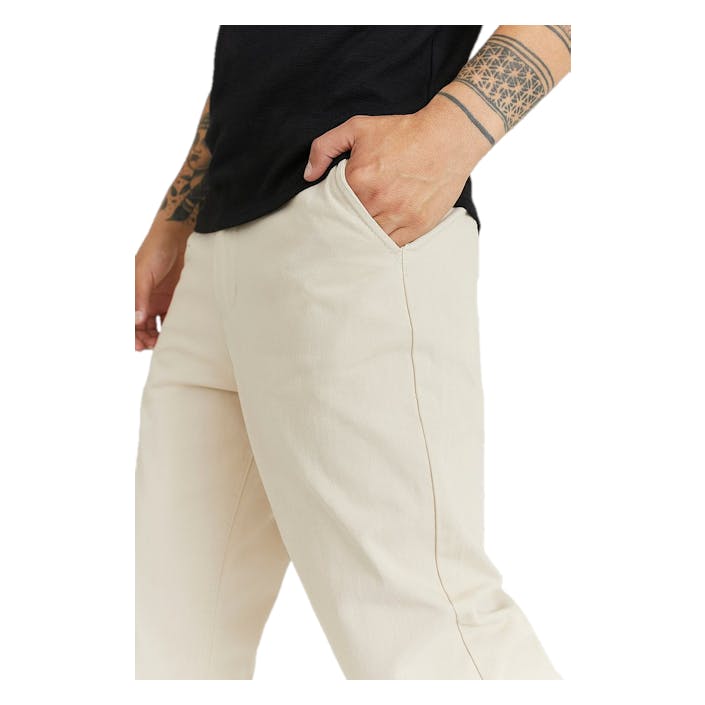 Studio Total Regular Straight Cropped, Male, Klær, Bottoms, bukse, Beige, XL