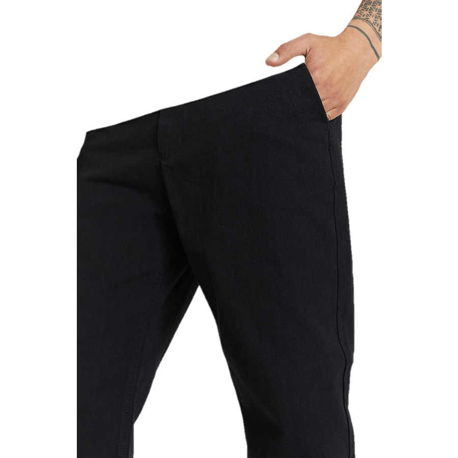 Regular Straight Cropped Black