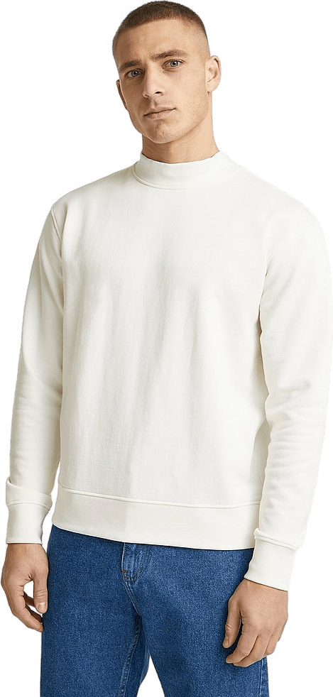 Wide Rib Sweatshirt Eggshell