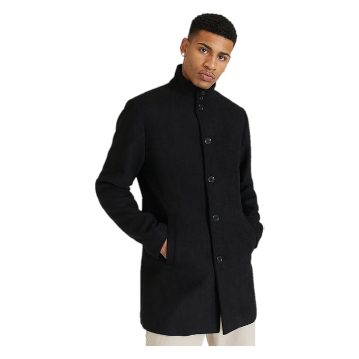 Studio Total Studio Total Clean Stand Coat, Male, Apparels, jackets, coats, Black, 50