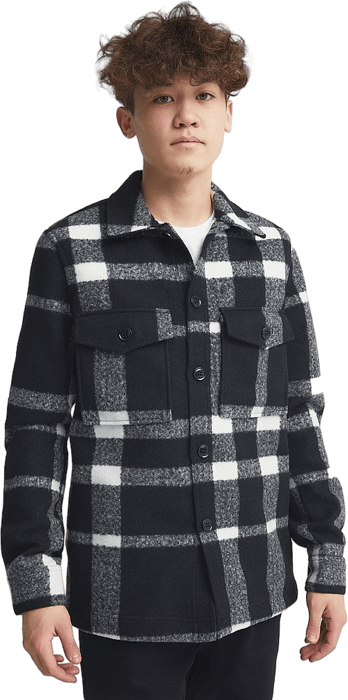 Studio Check Overshirt Black/white
