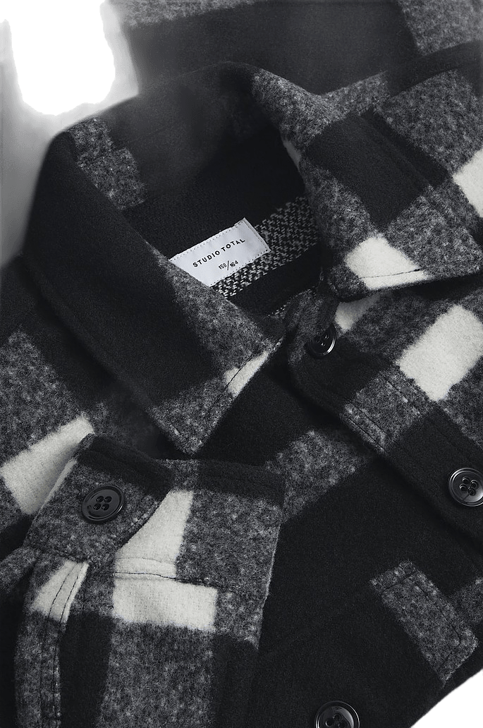 Studio Check Overshirt Black/white - Bild 4