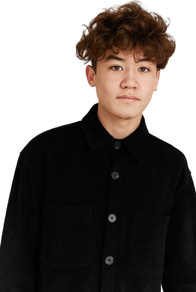 Relaxed Pile Overshirt Black - Bild 5