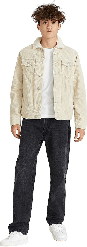 Trucker Jacket Cord Light Sand - Bild 5