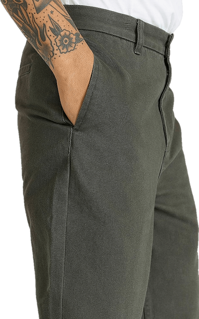 Loose Twill Trousers Grey