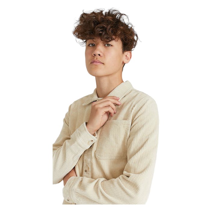 Favourite Cord Overshirt Light Sand, Unisex, Klær, Skjorter, skjorter, Beige, 158/164
