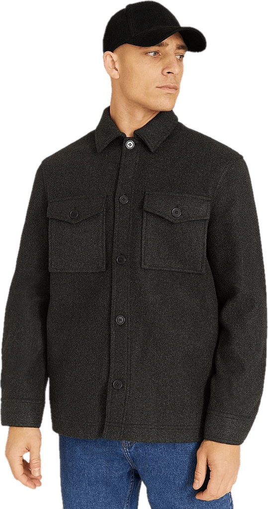 Studio Rugged Overshirt Dark Greymelange - Bild 3