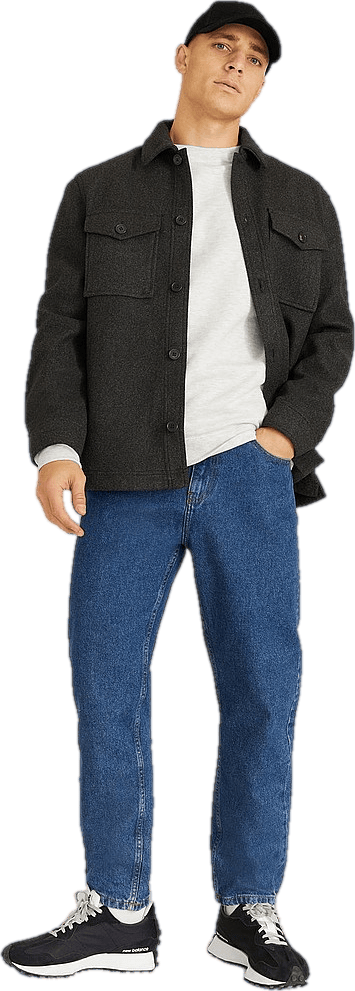 Studio Rugged Overshirt Dark Greymelange - Bild 4