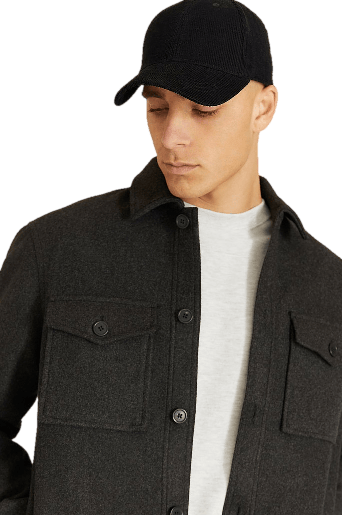 Studio Rugged Overshirt Dark Greymelange - Bild 5
