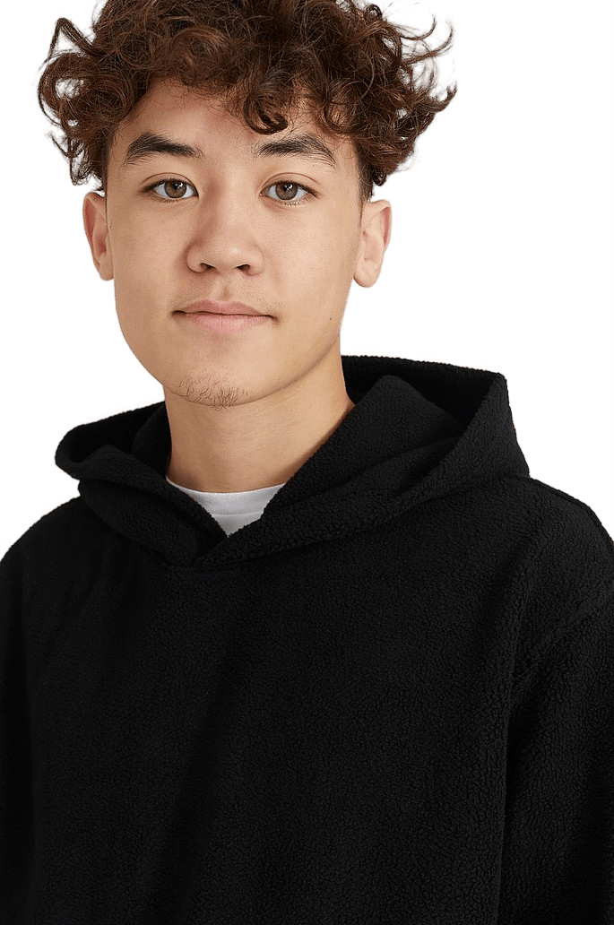 Soft Pile Hoodie Black - Bild 3