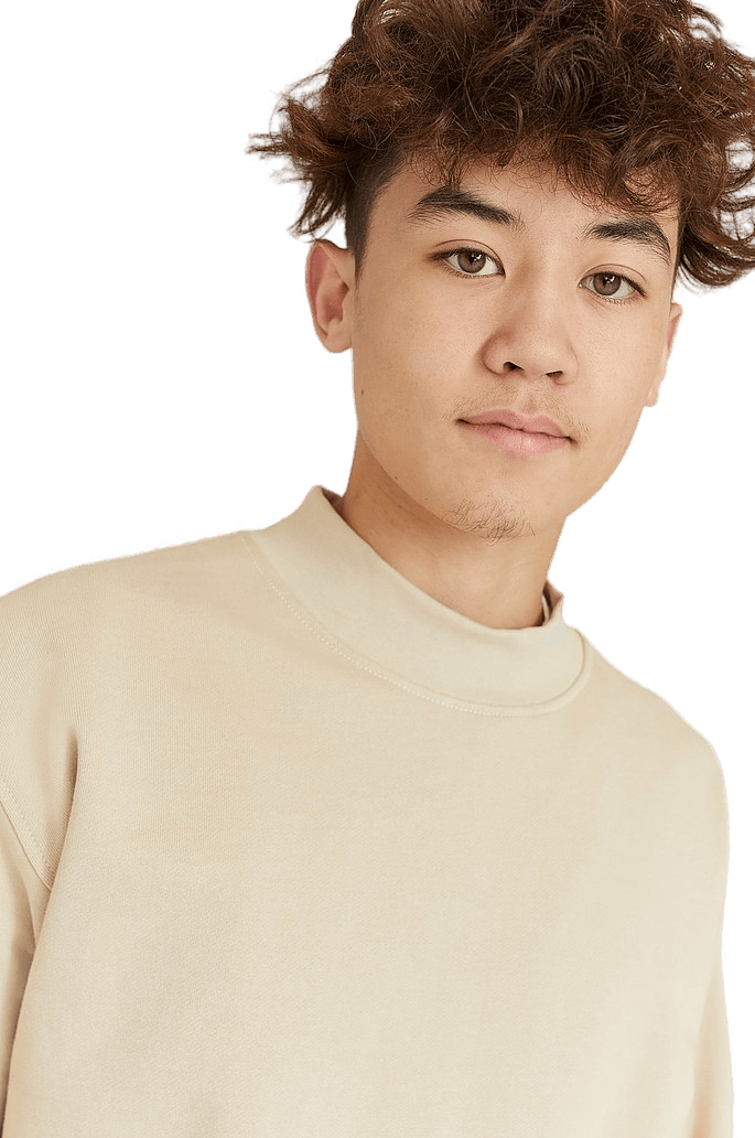 Wide Rib Sweatshirt Ecru