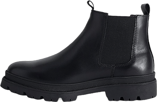 Studio Total Chunky Chelsea  Leather, Male, Skor, Kängor och Boots, stövlar, Svart, EU 44