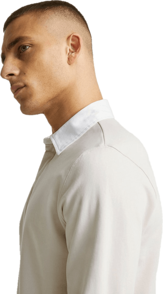 Rugby Polo Beige, Male, Odevy, Tops, polokošele, Biely, M