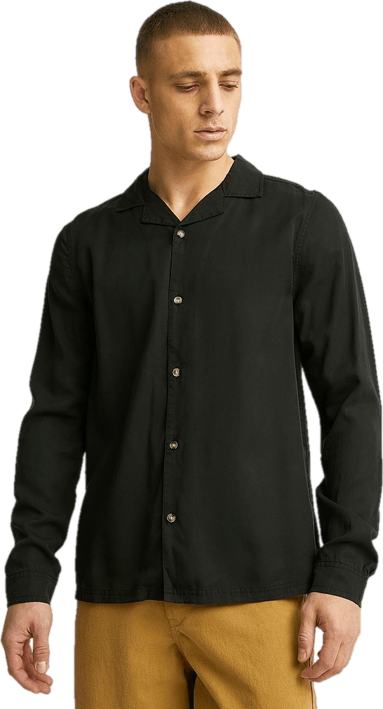 Icon Tencel Shirt Black, Male, Kläder, Skjortor, skjortor, Svart, M