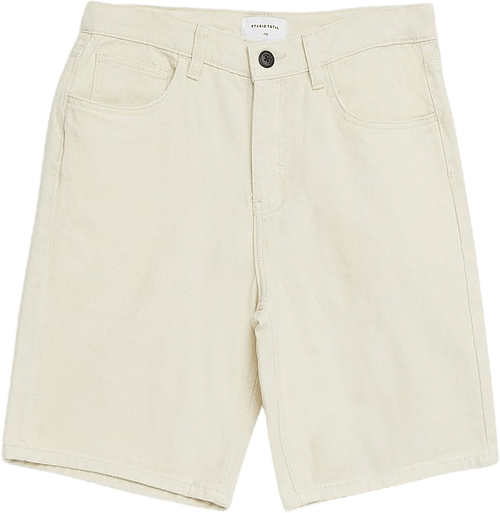 Regular Twill Shorts Ecru