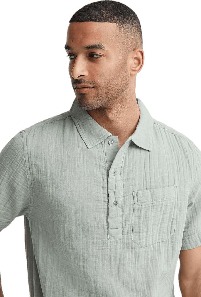 Soft Half Placket Shirt Dk Mint - Bild 2