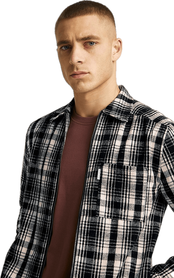 Studio Total Zip Check Overshirt