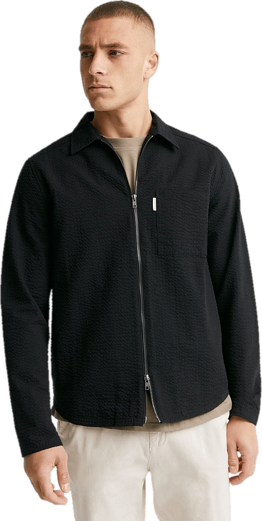Studio Total Seersucker Zip Overshirt