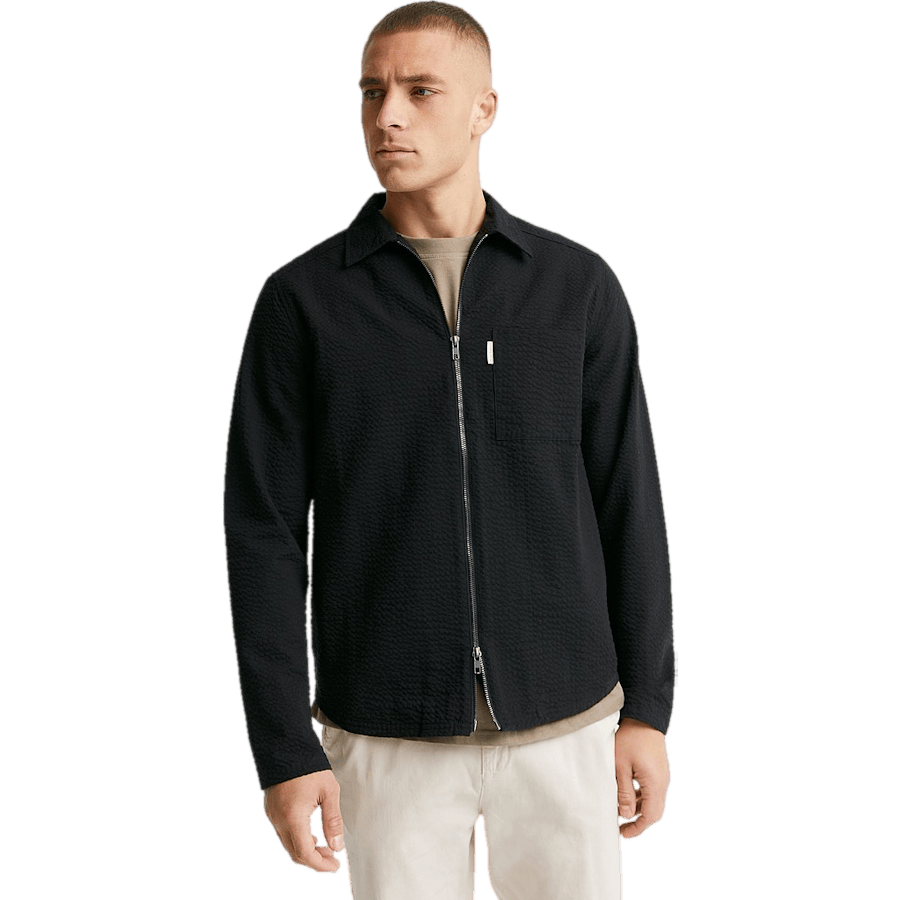 Studio Total Seersucker Zip Overshirt