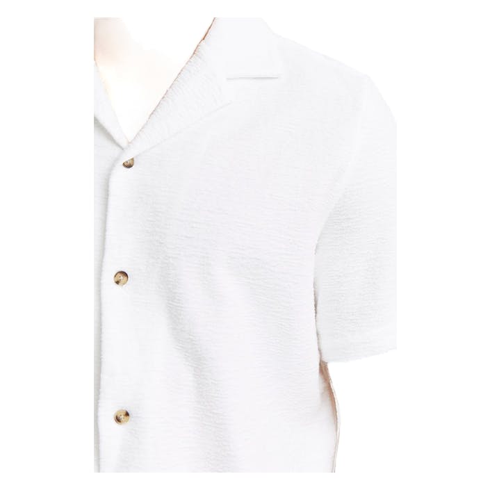 Jersey Structure Shirt White, Male, Klær, Skjorter, skjorter, Hvit, M