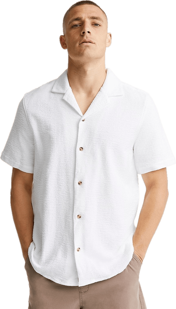 Jersey Structure Shirt White - Bild 4