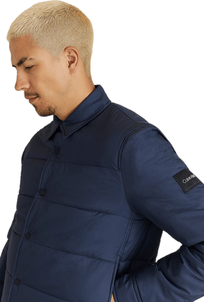 Crinkle Nylon Shirt Jacket Calvin Navy - Bild 3