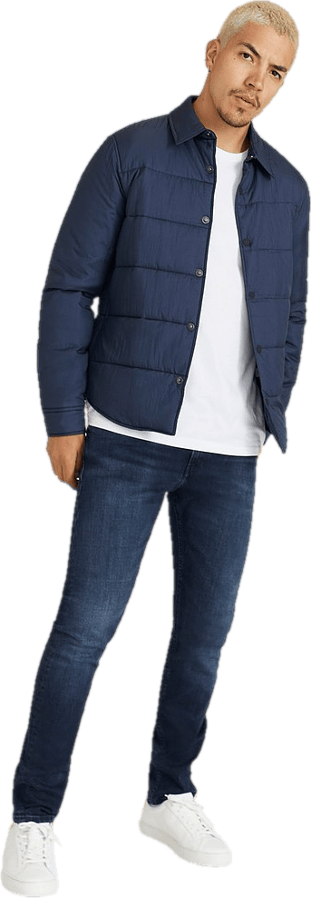Crinkle Nylon Shirt Jacket Calvin Navy - Bild 4