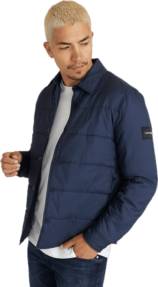 Crinkle Nylon Shirt Jacket Calvin Navy - Bild 5