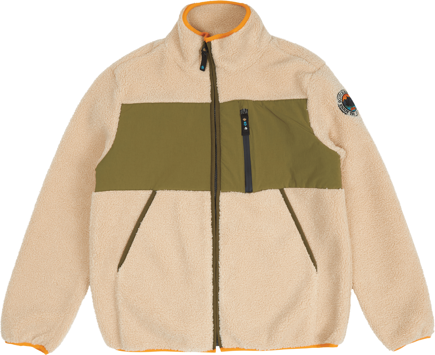 Contrast Nylon Detail Zip-thro Combo A