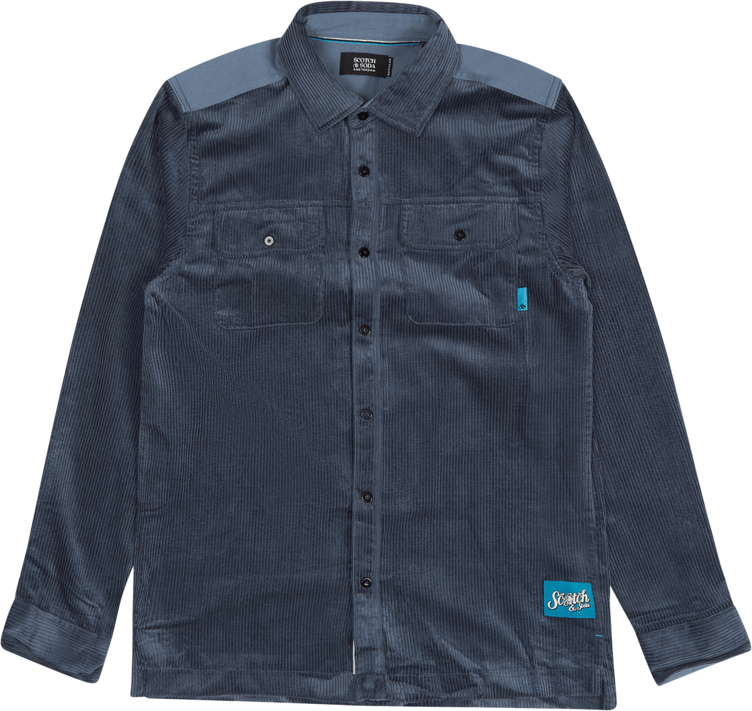 Regular Fit- Contrast Twill Qu Steel