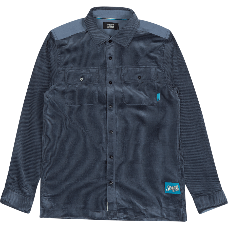 Regular Fit- Contrast Twill Qu Steel