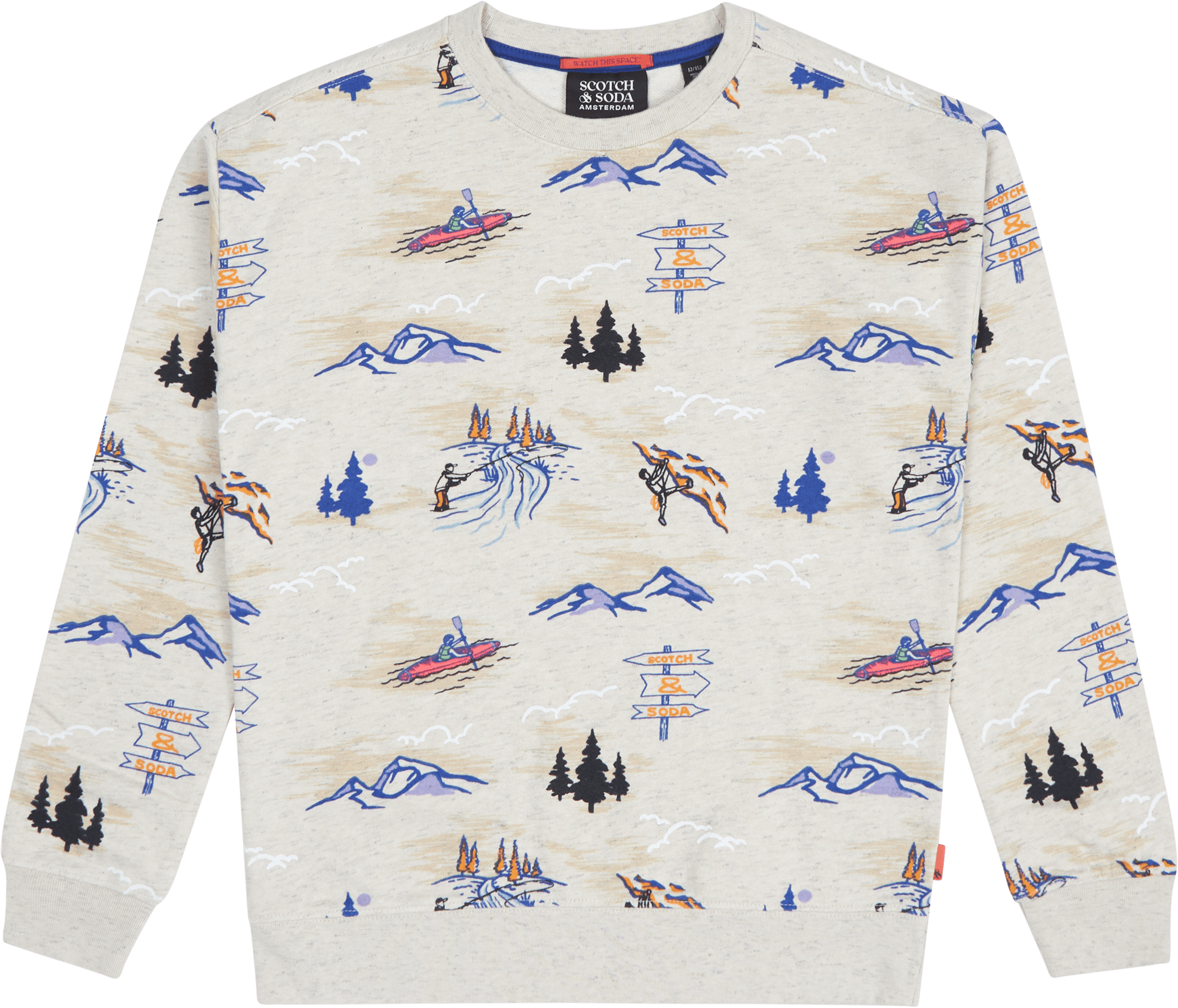 All-over Printed Crewneck Swea Combo A