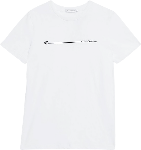 Raised Lined Logo T-shirt Yaf – Bright White