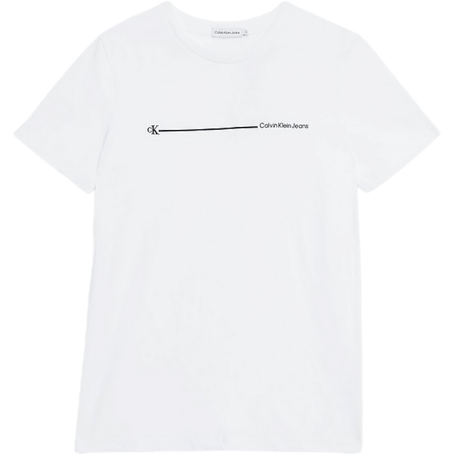 Raised Lined Logo T-shirt Yaf – Bright White