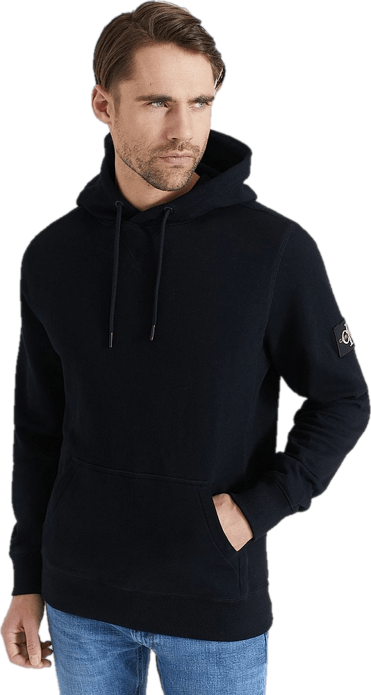 Monologo Sleeve Badge Hoodie Bae