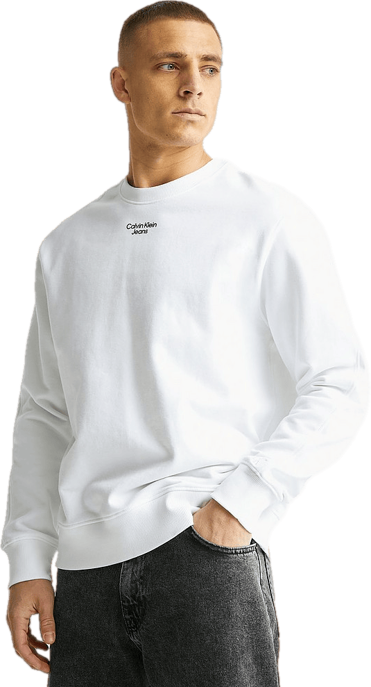 Stacked Logo Crew Neck Yaf - Bright White - Bild 3