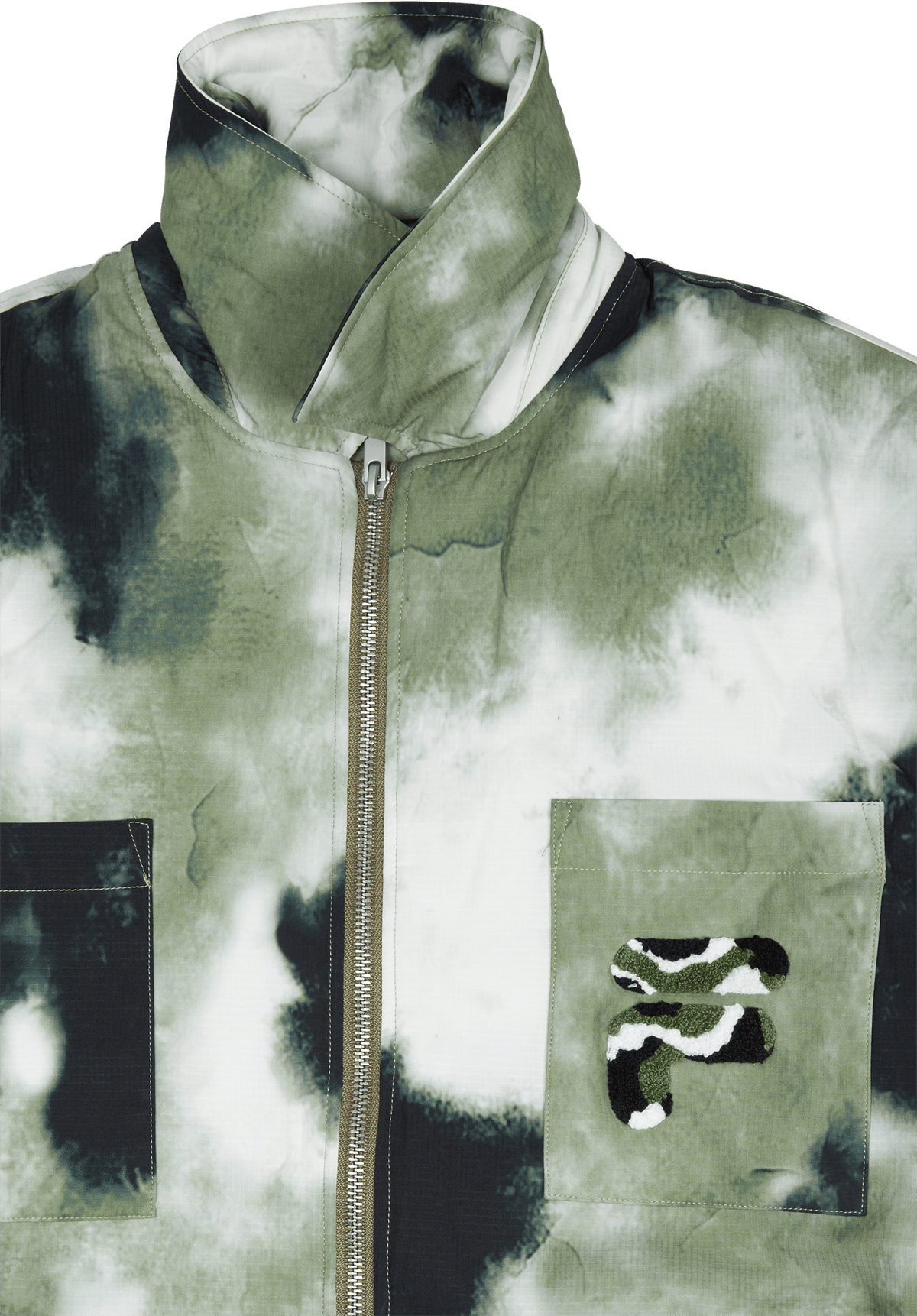 Cossonay Light Padded Jacket A Green Smoke Batic Aop - Bild 3