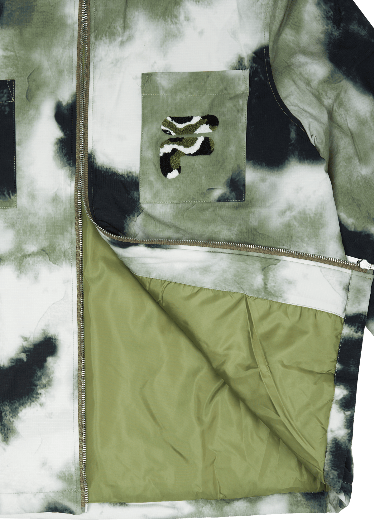 Cossonay Light Padded Jacket A Green Smoke Batic Aop - Bild 4
