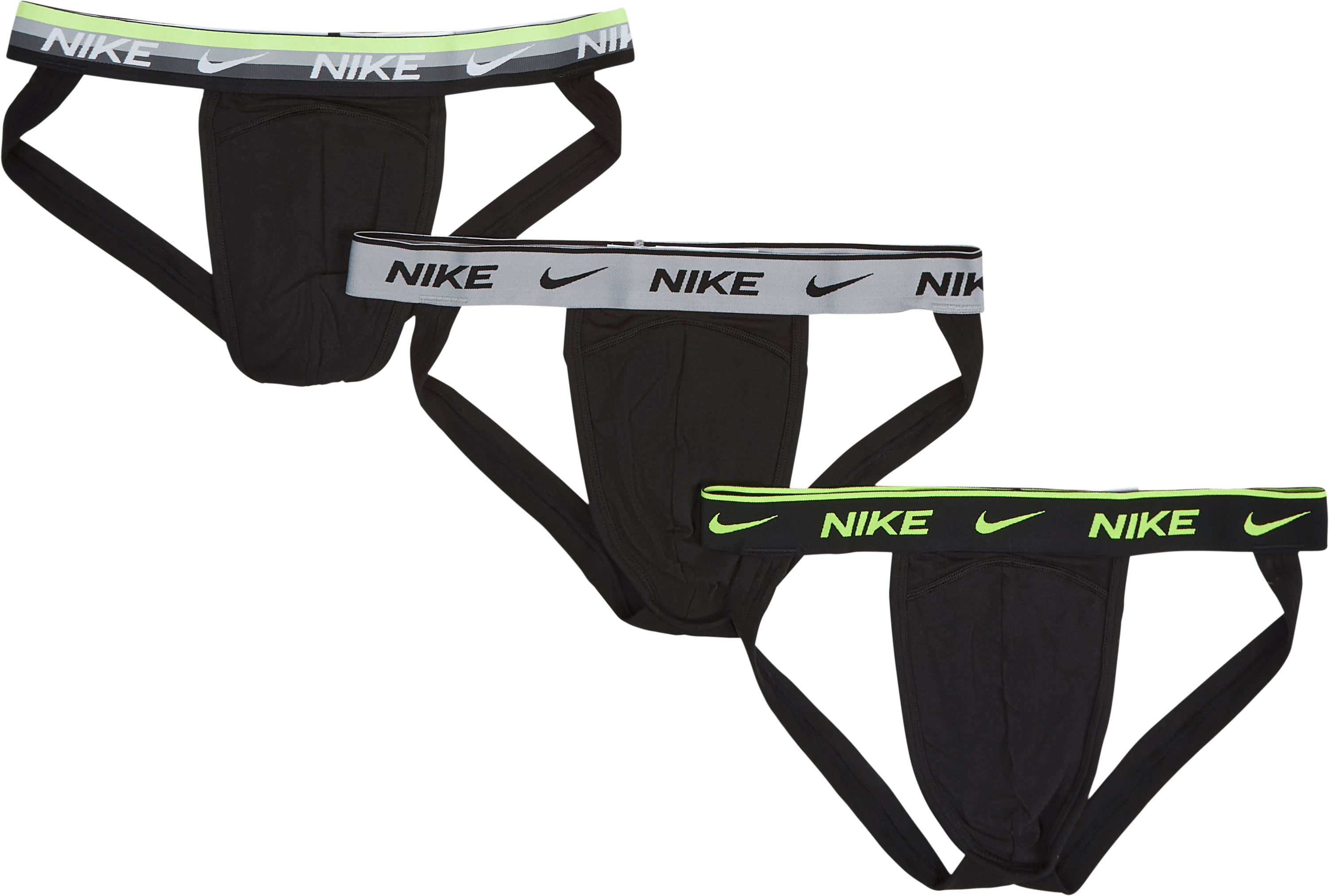 Jock Strap 3pk, Male, Vêtements, Sous-vêtements, Entraînement, Noir, S