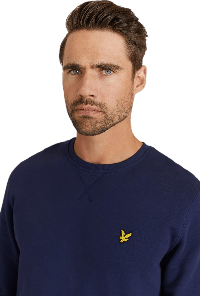 Crew Neck Sweatshirt, Male, Kläder, Tops, Blå, L
