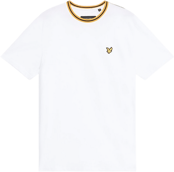 Lyle & Scott Tipped T-shirt, Male, Kläder, Tops, Vit, S