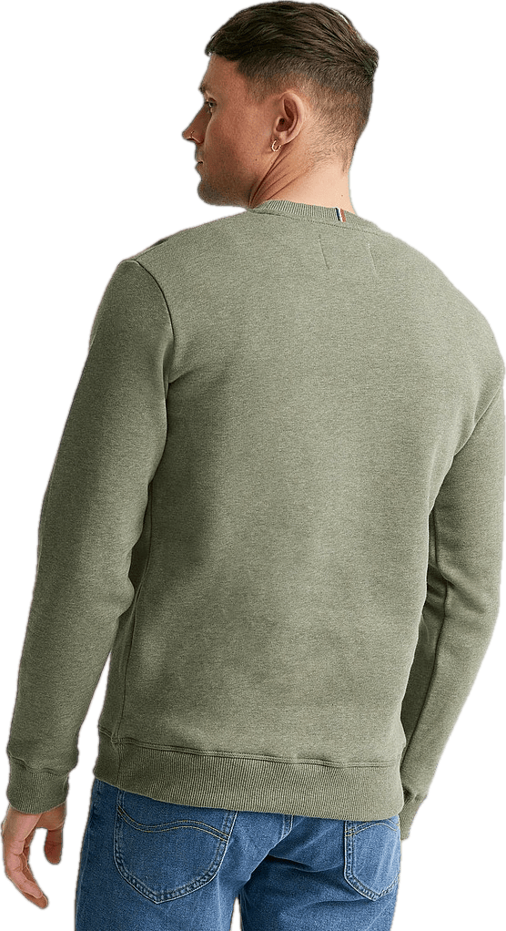 Crane Sweatshirt Lichen Green Melange/oyster Gr