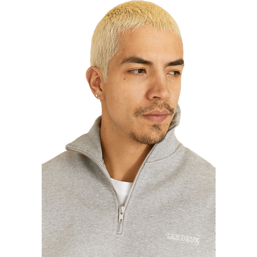 Diego Halfzip Sweatshirt Grey Melange/white