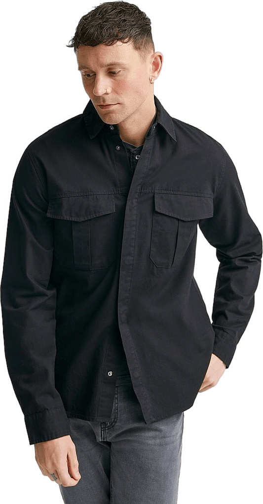 Laurel Twill Hybrid Shirt Black